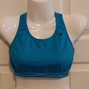 Fila Sport Blue White Racer Back Sports Bra Size XS